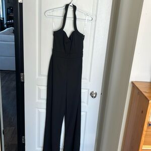 Black halter jumpsuit